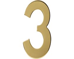 Intersteel Huisnummer 3 150mm PVD messingkleur