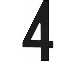 Intersteel Huisnummer 4 rvs mat zwart