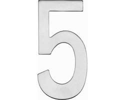 Intersteel Huisnummer 5 150mm rvs geborsteld