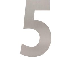 Intersteel Huisnummer 5 XL hoogte 30 cm rvs geborsteld