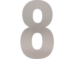 Intersteel Huisnummer 8 XXL hoogte 50 cm rvs geborsteld