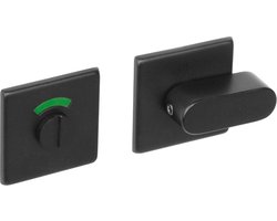 Intersteel Intersteel Rozet toilet-/badkamersluiting vierkant rvs mat zwart