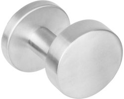 Intersteel Knop op rond rvs geborsteld