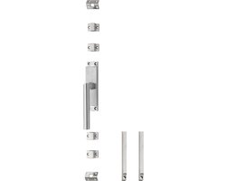 Intersteel Kruk-espagnolet links Hoek 90° met stangenset 2x 1245 mm rvs geborsteld