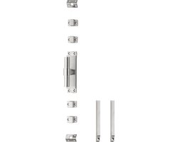 Intersteel Kruk-espagnolet links T-recht met stangenset 2x 1245 mm rvs geborsteld