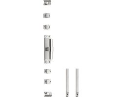 Intersteel Kruk-espagnolet rechts T-recht met stangenset 2x 1245 mm rvs geborsteld