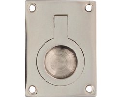 Intersteel Luikring rechthoekig 65 x 49 mm nikkel