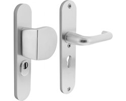 INTERSTEEL SKG3 Veiligheid-schilden Rhoon greep/kruk geveerd profielcilindergat 55mm met UTB Alu. F1