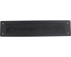 Intersteel Tochtwering rechthoek rvs/mat zwart