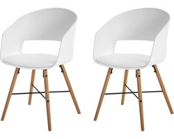 Interstil Eetkamerstoel 'Luna', kleur wit