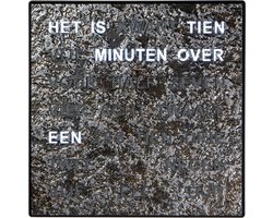 Intertime | Woordklok | Wandklok | Tafelklok | 28x28 | Grafiet | Nederlands