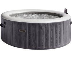 Intex 6-persoons Deluxe Round Bubble Spa Set Greywood