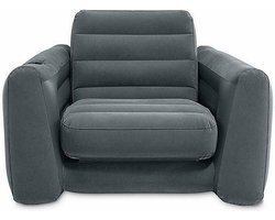 Intex 66551NP Opblaasbare Stoel-Bed 117x224x66 cm Antraciet