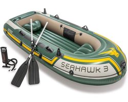 INTEX 68380 opblaasbare roeiboot voor 3 personen met roeiriemen & pomp  grootte: 295x137x43cm