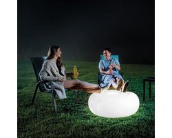 Intex 68697 Opblaasbare LED-Verlichting Poef 33x86 cm