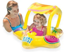 Intex - Babyfloat - Baby Float Met Zonnescherm - Baby Float Met Afdakje - Zwemband Baby - Zwemring Baby - Zwemband Baby 1 Jaar - Zwemband Peuter