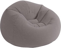 Intex beanless bag chair - Bean bag - Opblaasbare stoel - Grijs
