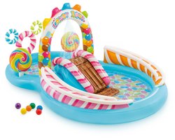 Intex - Candy Zone Play Center Opblaaszwembad met glijbaan - 295 x 191 x 130 cm
