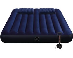 Intex Classic Downy Luchtbed incl. kussens en handpomp - 203 x 152 x 22 cm