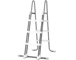Intex Deluxe Zwembad Ladder - 91 cm/107 cm wandhoogte - Met verschuifbare treden