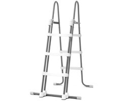 Intex - Deluxe Zwembadladder - Voor wandhoogte 91 cm en 107 cm - Met verschuifbare treden