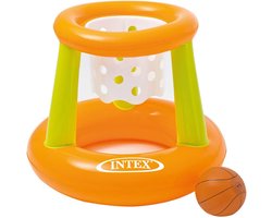 INTEX - Drijvend behendigheidsspel - Basketbalspel - Basketbalset zwembad - Waterbasketbal - Waterspel kinderen - Speelzwembad - kinderzwembad - Opblaasbaar basketbalspel