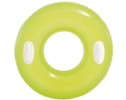 Intex Gele Zwemring Hi-Gloss 76 CM - Zwemband - Luchtbed Zwembad - Strand Luchtbed - Lounge inclusief handvaten