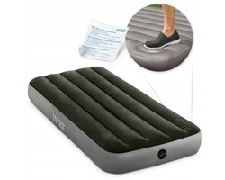 Intex Jr. Twin Dura-Beam Downy Luchtbed met ingebouwde voetpomp - 191x76x25cm