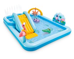 Intex Jungle Adventure Opblaaszwembad met glijbaan - 244 x 198 x 71 cm