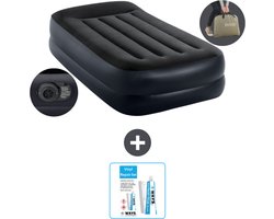 Intex Luchtbed - 1-Persoons - 99 x 191 x 42 cm - Blauw - Inclusief pomp - Reparatieset