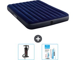 Intex Luchtbed - 2-Persoons - 152 x 203 x 25 cm cm - Blauw - Inclusief Pomp en Reparatieset
