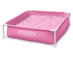 Intex Mini Frame Pool - Opzetzwembad - 122 x 122 x 30 cm - Roze