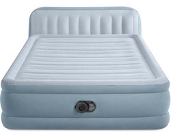 Intex Plush luchtbed met hoofdbord | Tweepersoons | 152 x 236 x 86 cm | Inclusief bijpassend hoeslaken + reparatiekit + twee hoofdkussens