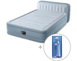 Intex Plush luchtbed met hoofdbord | Tweepersoons | 152 x 236 x 86 cm | Inclusief reparatiekit