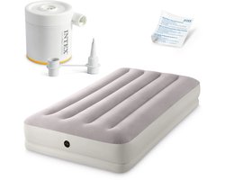 Intex Prestige Mid-Rise luchtbed met USB pomp eenpersoons