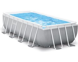 Intex rechthoekig Prism Frame Pool 400x200x100 met filterpomp en accessoires 26788GN