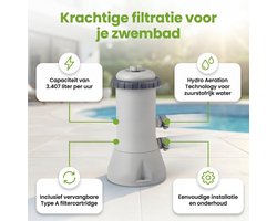 Intex Rond Prism Frame Zwembad - 457 x 107 cm - Grijs - Inclusief Pomp - Ladder - Grondzeil - Afdekzeil - Onderhoudspakket - Verlichting - 9-delig