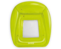 Intex Transparant Lounge Luchtbed Stoel Groen 104 CM - Luxe Strand Luchtbed - Zwembad Luchtbed - Zwemband
