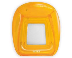 Intex Transparant Lounge Luchtbed Stoel Oranje 104 CM - Luxe Strand Luchtbed - Zwembad Luchtbed - Zwemband