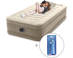 Intex Twin Ultra Plush Luchtbed met ingebouwde pomp | Eenpersoons | 191 x 99 x 46 cm | Inclusief reparatiekit