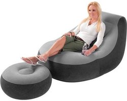 Intex Ultra Lounge stoel met poef (met reparatiesetje)