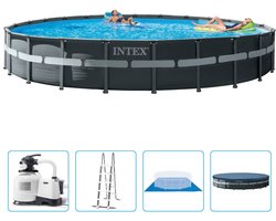 Intex - Ultra XTR Frame - Opzetzwembad - Ø 732 x 132 cm - Inclusief Zandfilterpomp & Accessoires