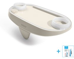 Intex - Zwembadaccessoires - Premium Spa Dienblad met LED - Twee bekerhouders - Ideaal voor aan Spa wand - 45 x 26 x 16 cm inclusief reparatiesetje
