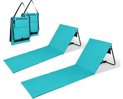 Intimo Strandmat - 2 Stuks - Blauw - 100x51x41cm