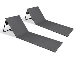 Intimo Strandmat - 2 Stuks - Grijs - 100x51x41cm