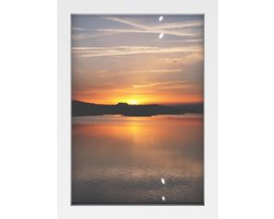 Intirilife mooie lijst voor posters en foto's in wit - Formaat 32,5 x 23,8 cm - Elegante decoratie edele poster lijst fotolijst