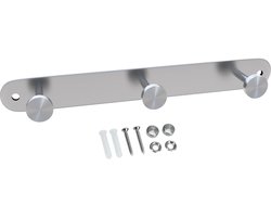 Intirilife roestvrijstalen kapstok model A - 3 haken - jashaken kapstok in 5 verschillende designs