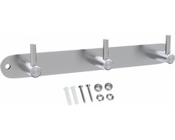 Intirilife roestvrijstalen kapstok model B - 3 haken - jashaken kapstok in 5 verschillende designs