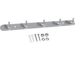 Intirilife roestvrijstalen kapstok model B - 5 haken - jashaken kapstok in 5 verschillende designs