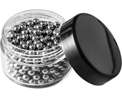 Intirilife roestvrijstalen kralen voor het reinigen van glazen houders - reinigingskralen voor glazen karaffen, vazen, flessen, roestvrij staal, 100 stuks